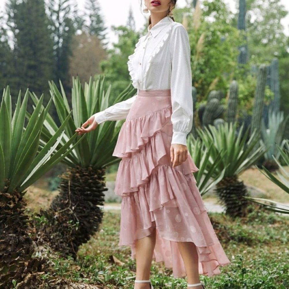 Layered Ruffle Trim Skirt - Picture 6 of 7